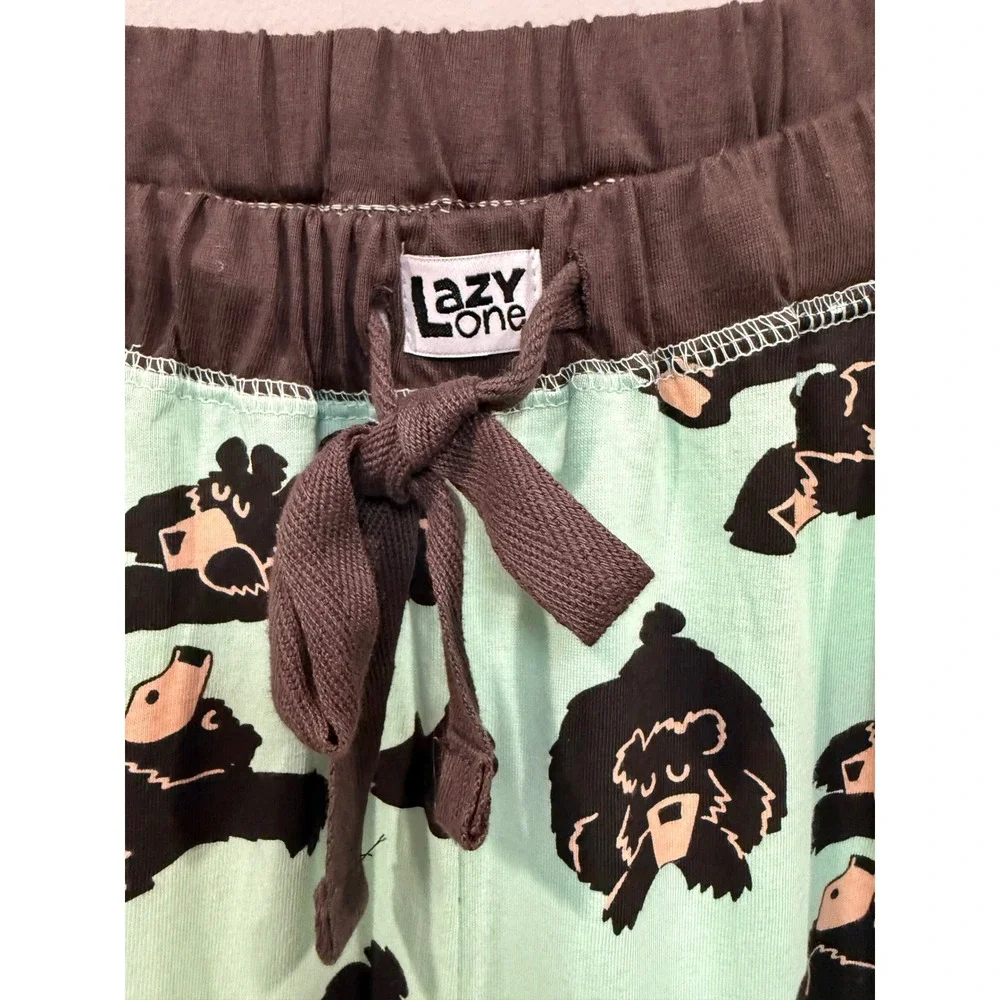 Lazy One Women's Size S‎ Bearly Awake Pajama Pants Lounge Sleepwear Drawstring
